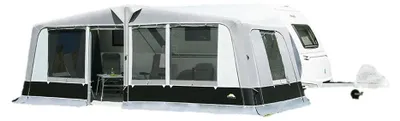 Produktbild von DWT Scala Air 250 Gr. 61 (Umlaufmaß 981-1005 cm) aufblasbares Vorzelt - Wohnwagen - herausnehmbare Vorder- und Seitenwände - Ganzzelt 250 cm Tiefe - Air-In-System - Reisecamping