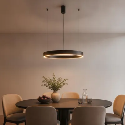 Productafbeelding van Hanglamp Motif zwart Ø 60cm 3000K, AI-gegenereerde afbeelding