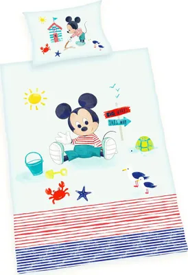 Produktbild von "Disney´s Mickey Mouse" Bettwäsche /  Babybettwäsche / Kleinkinderbettwäsche, 100% Baumwolle ( Flanell ), 40x60 cm + 100x135 cm,  Green