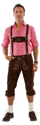 Produktbild von Kniebundlederhose Herren braun, Größe:54
