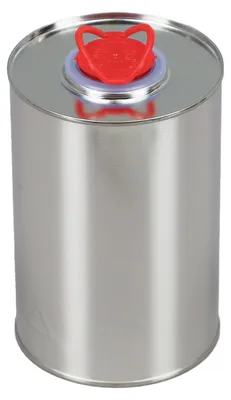 Image de BenBow Seau en fer blanc avec bouchon et entonnoir 1L x 4 Boîte en fer blanc, boîte en fer blanc, boîtes en métal Vide pour huiles, peintures, vernis