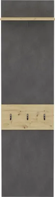 Imagen del producto de Calicosy - Perchero de entrada 1 estante 3 perchas Verona 3 - H188 cm