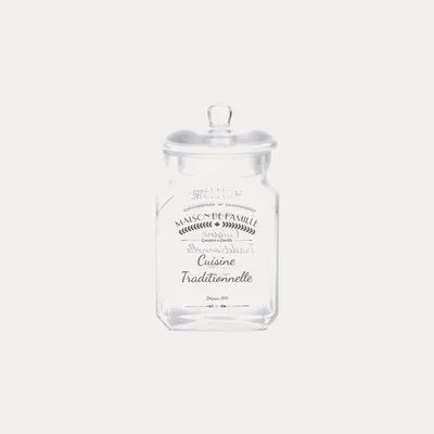 Image de KEYHOMESTORE | Pot en verre carré, h. 17 cm