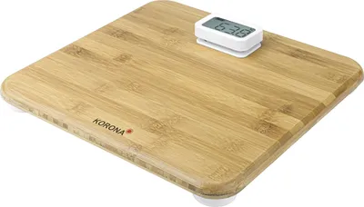 Obrázok produktu pre Kúpeľňová váha KORONA Miriam 30x30x3cm bez batérií z bambusu