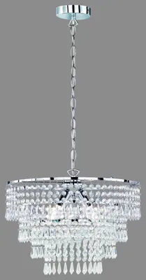 Zdjęcie produktu dla Żyrandol ORIENT srebrno-przezroczysty 3xE14x40W kryształ wym:150x42x42cm IP20 RL