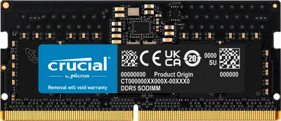 Obrázok produktu pre Crucial CT8G48C40S5T, 8 GB, 1 x 8 GB, DDR5, 4800 MHz, 262-pin SO-DIMM