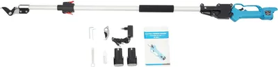 Produktbild von Elektrische Astschere - Akku-Teleskopmodell - Länge verstellbar 1,44–2 m - Max 500 W, Nennleistung 150 W - Edelstahlklinge - Gummigriff - Blau