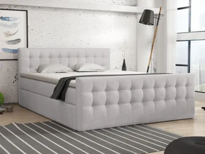 Produktbild von FEDVE Boxspringbett Schlafzimmerbett PUMIKAS , Doppelbett mit Bonell-Matratze und Topper 200x200