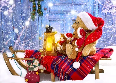 Produktbild von ENJOY Puzzle Bären mit Weihnachtsmannmützen 1000 Teile
