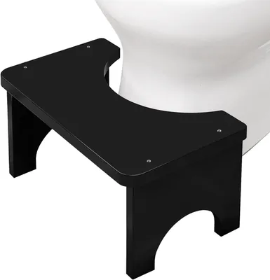 Imagen del producto de Taburete para el inodoro de madera, de 37 x 20 x 17 cm, apto para adultos y niños, para prevenir el estreñimiento