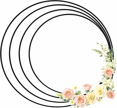 Produktbild von Metallring Schwarz beschichtet Ø 20-50 cm | Stabiler Drahtring zum Basteln & Dekorieren | Ideal für Makramee, Floristik, Traumfänger & kreative DIY-Projekte, Größe:Ø 40 cm