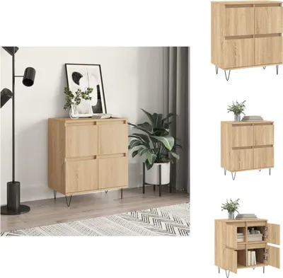 Zdjęcie produktu dla vidaXL Kredens dąb sonoma 60x35x70 cm materiał drewnopochodny - Kredensy