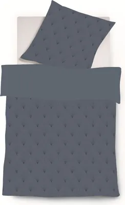 Produktbild von Fleuresse Black Premium Schweizer Satin Bettwäsche mit Uni Wendeseite grau