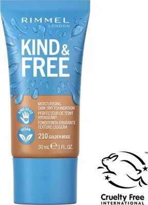 Zdjęcie produktu dla Rimmel Kind & Free Weganski podklad nawilzajacy 210 Golden Beige, 30ml