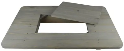 Image de Plateau en bois - 57,4 x 78 x 7,5 cm - Gris