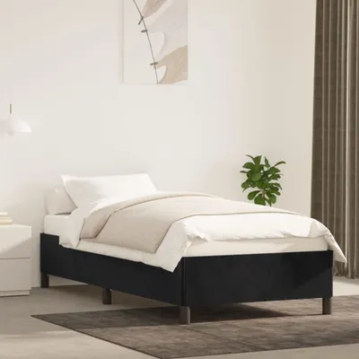 Obrázek produktu pro The Living Store rám postele černý 90x200 cm sametový