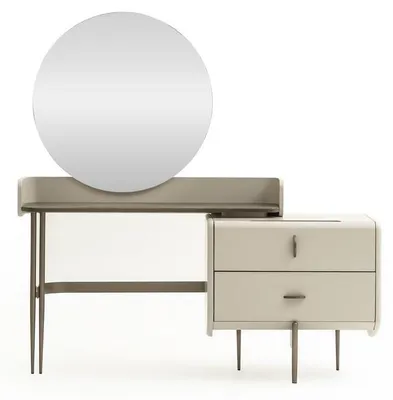 Produktbild von Schminktisch mit Spiegel Schlafzimmer Kosmetiktisch Schubladen Beige Möbel