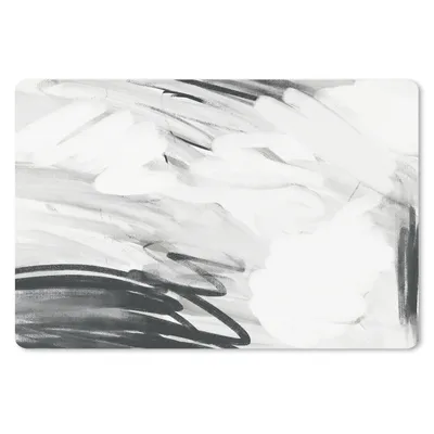 Produktbild von MuchoWow® Schreibtischunterlage Schwarz - Weiß - Grau - Abstrakt 60x40 cm - XXL Mauspad - Großes Mauspad