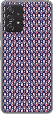 Produktbild von MuchoWow® Handyhülle Schutzhülle Hülle für Telefoonhoesje Samsung galaxy a73 Muster - Vintage - Blau - Rot Silikon Softcase Handy Hülle - Handyhülle