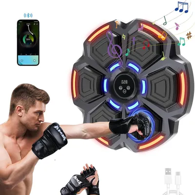 Produktbild von Bluetooth Music Boxing Machine für Erwachsene - mit LED Licht und Boxhandschuhen