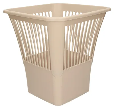 Produktbild von PlasticForte Abfalleimer - Kunststoff - beige - 30 cm - quadratisch
