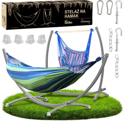Immagine prodotto di Telaio per amaca 2 in 1 per giardino, grigio, 250kg