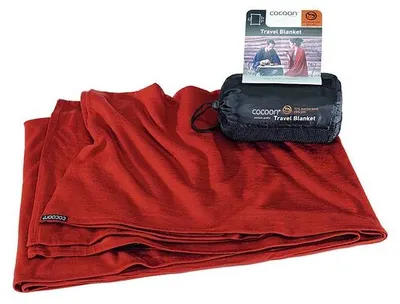 Produktbild von Reisedecke Cocoon Merino 180x140 – graphite blue