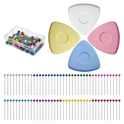 Produktbild von Nähzubehör Set mit 4 Stück Schneiderkreide und 100 Stecknadeln