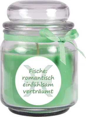 Imagen del producto de Vela perfumada en vaso - Signo zodiacal (Coco y limones) - 300 gramos - 70 horas - Piscis