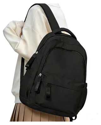 Produktbild von Schulrucksack Damen Teenager Mädchen Laptop Rucksack 14 Zoll Schwarz 44x28x15cm
