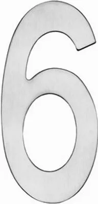 Produktbild von Hausnummer 6 150x3mm Edelstahl gebürstet