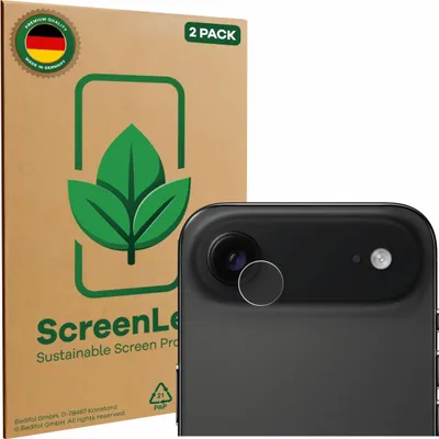 Produktbild von 2x ScreenLeaf Schutzfolie für Apple iPhone Air (NUR Kameraschutz) nachhaltiger Displayschutz Display Schutz Folie Klar Transparent