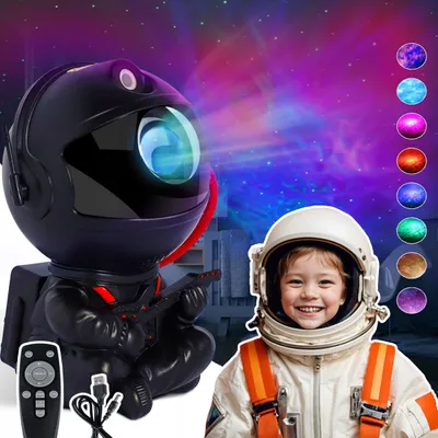 Obrázok produktu pre Astronaut 3D Hviezdny Projektor Nočná Lampa 360° Otočná S Diaľkovým Ovládaním