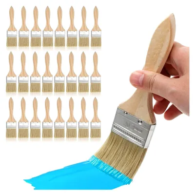 Produktbild von 30 Stück Mischfaserpinsel mit Holzgriff für Beizen und Streichen