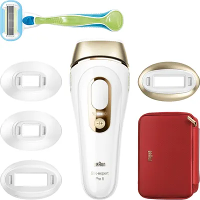 Obrázek produktu pro Braun IPL Silk-expert Pro 5 pro domácí epilaci s úložnou taškou Venus Razor 4 nástavce PL5382 NEW