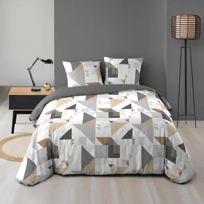 Obrázok produktu pre Súprava posteľnej bielizne - Vnútorná bielizeň - Trigón - Mikrovlákno - 240x220cm - Béžová