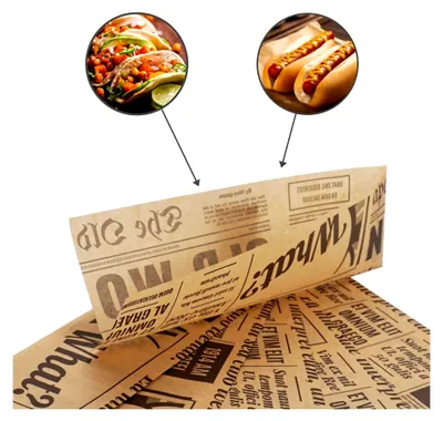 Produktbild von Papiertüten für Lebensmittelverpackungen, 7 x 21 cm, 500 Stück, Hot Dog Beutel
