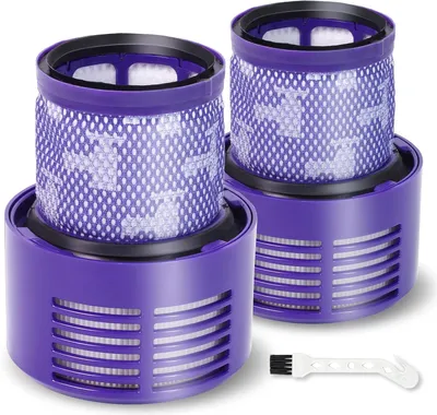 Produktbild von Ersatzfilter für Dyson Cyclone V10 SV12, 2 Pack Filter & 1 Reinigungsbürste Kompatibel mit Dyson Cyclone V10 Animal Absolute Motorhead SV12, Ersetzt Teil # 969082-01