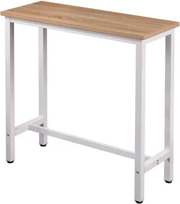 Produktbild von Famanu Bartisch Vintage MDF Holz - 100x40x100cm - Weiß