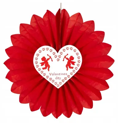Produktbild von "VALENTINSTAG PAPIERFAECHER" 61 cm