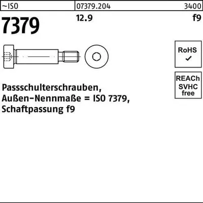 Produktbild von Paßschulterschraube ISO 7379 10 - M8x 60 12.9 Schaftpassung f9 25 Stück