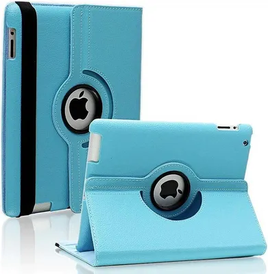 Produktbild von Hülle für iPad 6. generation / 5. generation  / AIR 2 / AIR 1 - Schutzhülle Hellblau Case 360° drehbar Vollständiger Schutz Hochformat Querformat Elastischer Verschluss Phonillico®