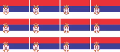 Produktbild von Mini Aufkleber Set - Pack glatt - 50x31mm - selbstklebender Sticker - Serbia - Self-Adhesive - Flagge / Banner / Standarte fürs Auto, Büro, zu Hause und die Schule - 12 Stück