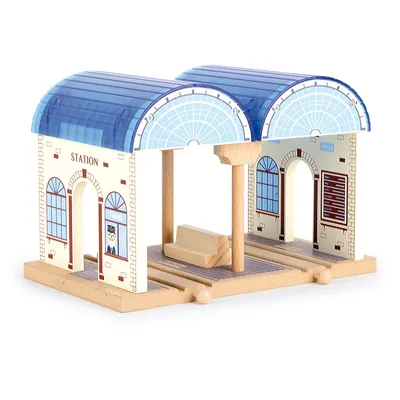 Produktbild von Small Foot 8559 Hauptbahnhof, natur/blau/weiß (1 Stück)