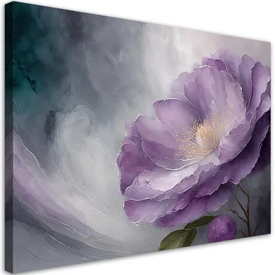 Produktbild von Leinwandbild Blühende Blume 60x40 Feeby Violett bild für die wand bereit zum aufhängen