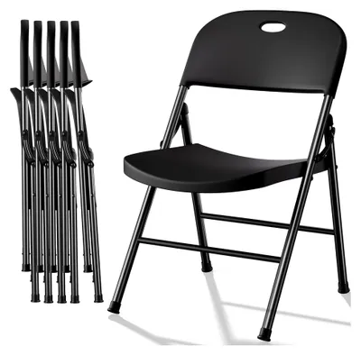 Produktbild von Klappstuhl 6er Set Faltbarer Campingstuhl, Klappbarer Gartenstuhl bis 158 kg