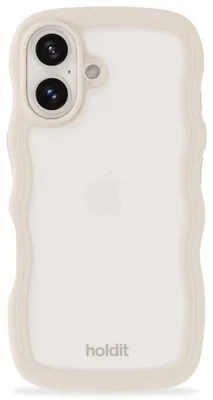 Produktbild von Holdit Wavy Case Apple iPhone 16 - Transparent / Light Beige