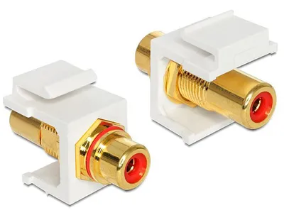 Image de Delock - Connecteur modulaire (couplage) - RCA - Rouge