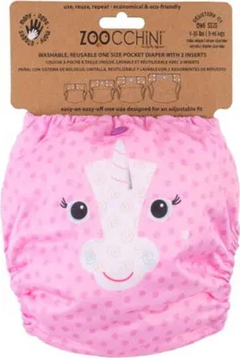 Produktbild von Zoocchini Wiederverwendbare Windel Einhorn + 2 Nachfüllungen