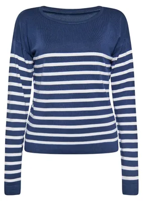 Immagine prodotto di Maglione da donna Mutha - blu navy e bianco, XL